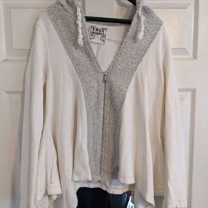 Free People zip up hoodie / sweater with pockets